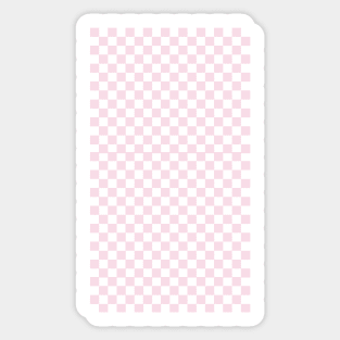 retro light pink gingham pattern Sticker